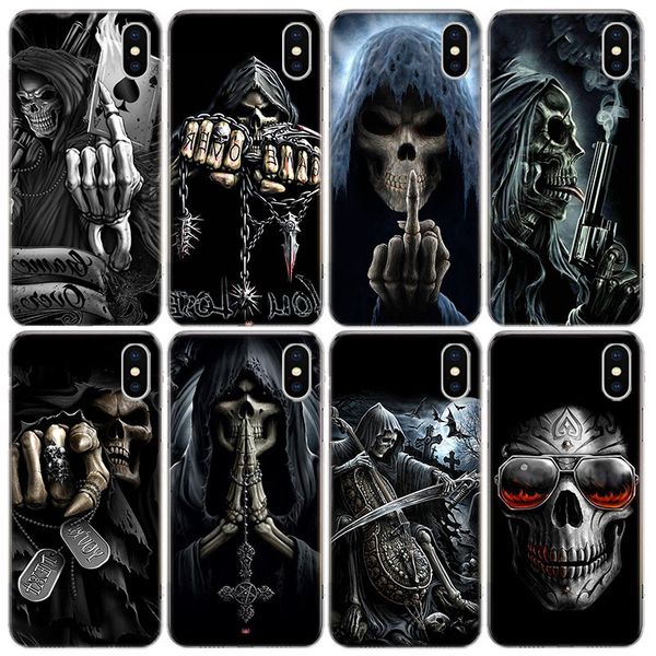 

косой череп скелет дело телефон для iphone 2020 11pro xs max 8 7 6 6s plus x 5 5s se xr cover shell coque