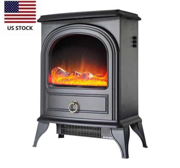 

us stock valuxhome 750/1500w 22 inches electric stove, portable electric fireplace heater with realistic flame d14703430