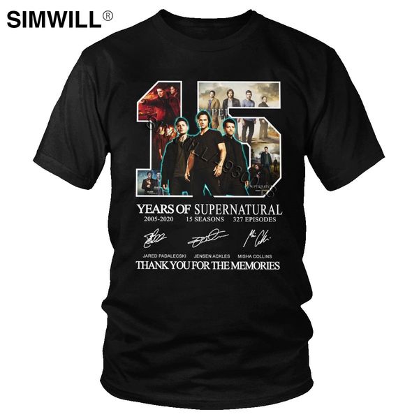 

supernatural 15 years anniversary dean sam castiel signatures for short sleeve the winchesters bro tee hooded sweatshirt hoodie men t shirt