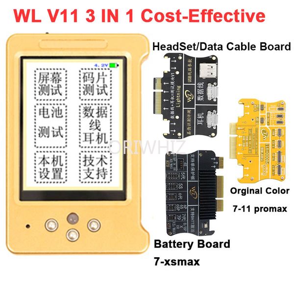 WL V11 LCD Tela True Tom Reparação Original Cor Programador para telefone 11 XR XSMAX XS 8P 8 7P Fone de Ouvido / Toque / Reparo de Bateria