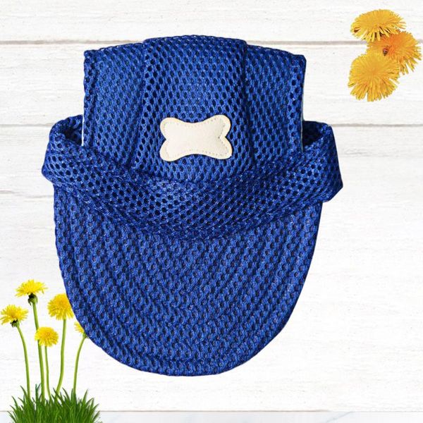 

dog apparel fashion pet peaked cap sun block decorative supplies for puppy (blue)
