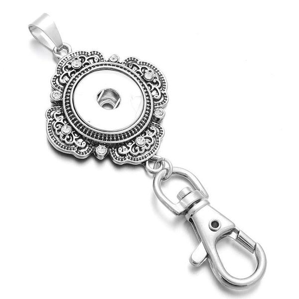 

17 style xinnver snap key chain for keyring women metal keychain bag pendant fit 18/20mm button snap jewel bbypwd, Slivery;golden