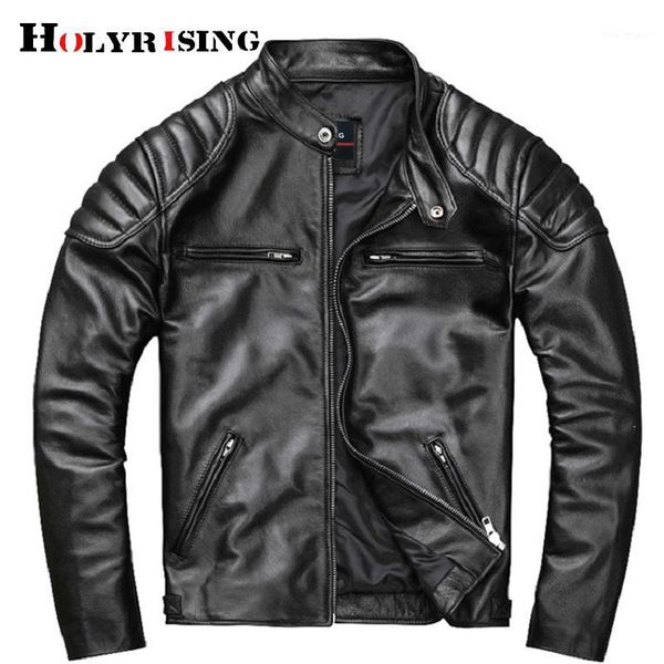 

men's winter real genuine leather jackets motorcycle flight pilot bomber jackets for men natural leather male s-4xl 190711, Black