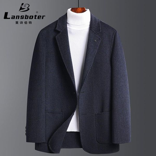 

simple double faced woolen suit for men in autumn and winter, Black