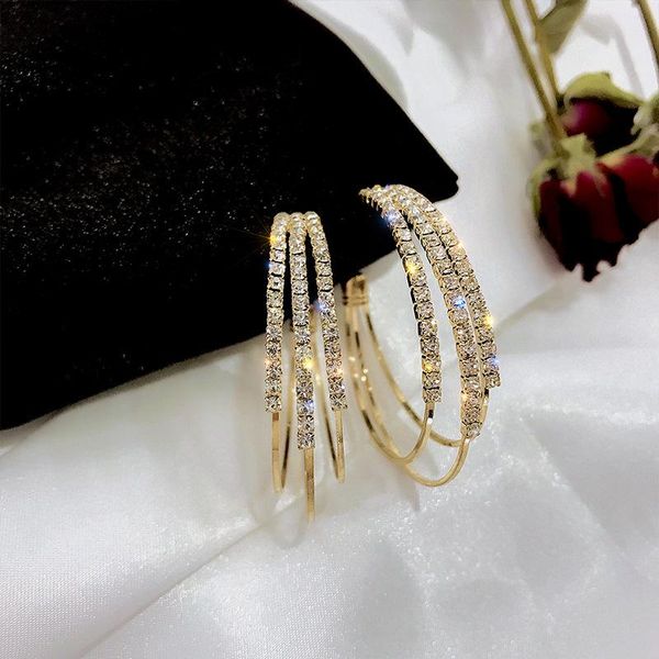 

dangle & chandelier european and american style s925 silver needle geometric circle earrings female hollow quality all-match diamond