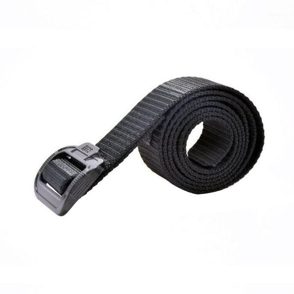 

waist support men nylon fabric flexible wear-resisting training daily tactical belt lightweight front buckle adjustable casual support1, Black;gray