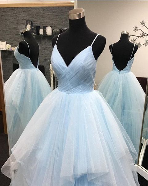 2020 Новая светло-голубая длинная возлюбленная кружева корсет бальное платье Quinceanera платья Tulle Sweet 16 длинного выпускного вечера выпускного вечера