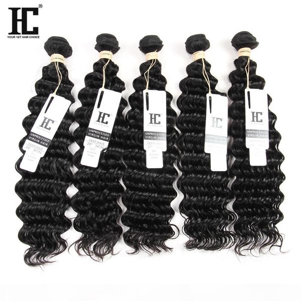 

brazilian deep wave hair 100% brazilian human hair weave 5 bundles brazilian curly unprocessed hair deep wave extensions, Black