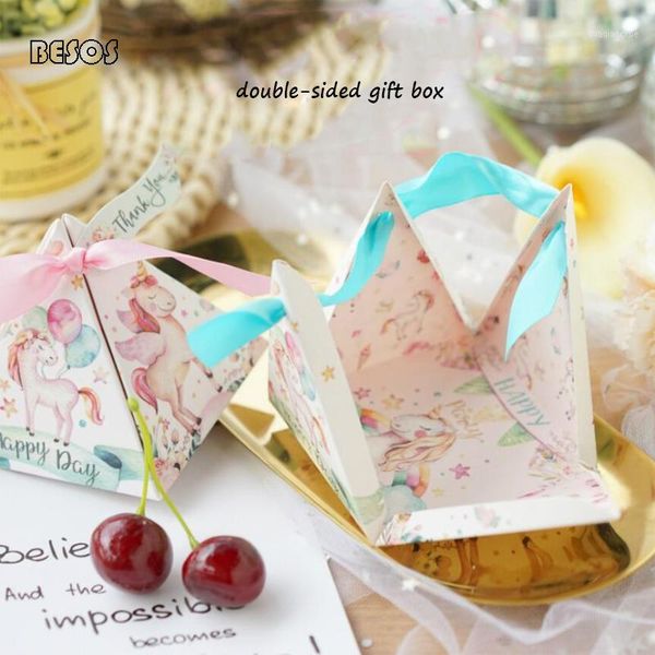 

gift wrap triangular diamond shape candy wedding box and festival bag for decoration baby birthday party supplies g0035l1