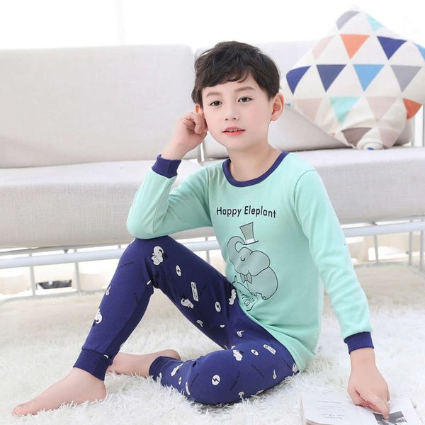 

pants underwear cloth autumn 2020 new thermal children's set pure cotton round neck pajamas for boys and girls u9zo, Blue;red