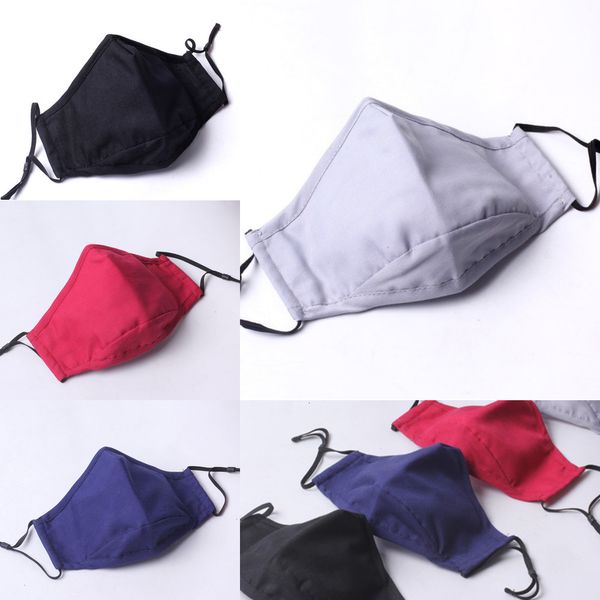 

fabric cotton mask without the valve pure solide color fashion washable facemask 4 colors offer choose fast shipping washable face mask vw