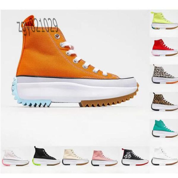 Sapatos casuais femininos Run Hike Hi Motion 2022 Conjunto de marca de roupas britânica Jagged Orange Preto Amarelo branco Cano alto Clássico Fundo grosso 35-39