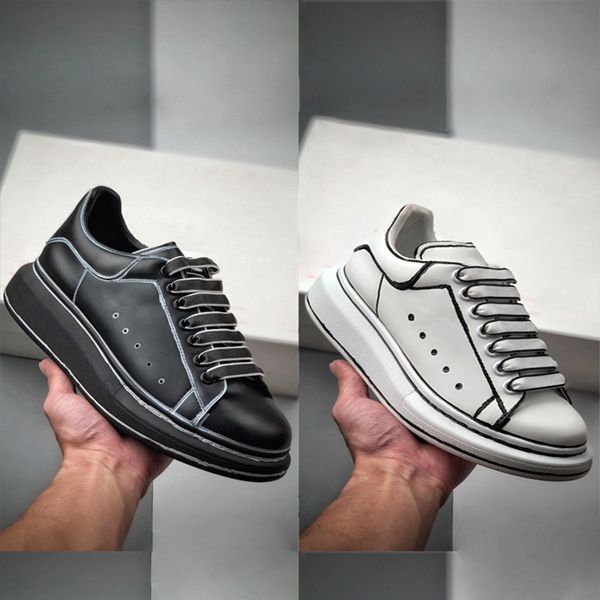 

graffiti black white smooth calfskin leather lace-up sneaker contrast artisanal laser hand print fashion women platform sole casual shoes