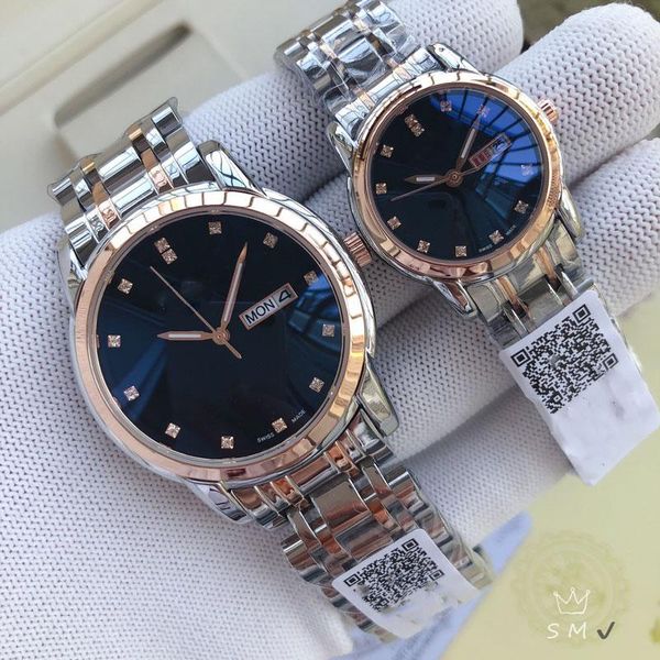 

couple watch 2021 new fashion quartz watch designer multi-function calendar waterproof watch luxury leisure sports couple watches 661x, Slivery;brown