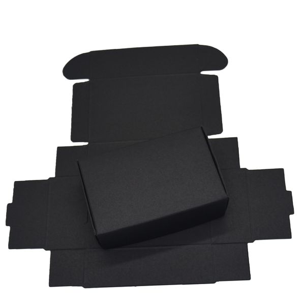 

9.4x6.2x3cm black cardboard paper boxes for wedding gift card package kraft paper box birthday candy crafts wrapping decoration box 50pcs