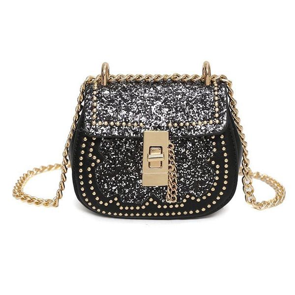 

woman bag 2020 ladies' pu leather handbag sequins messenger bag fashion flower small beach girls famous brands designers sac