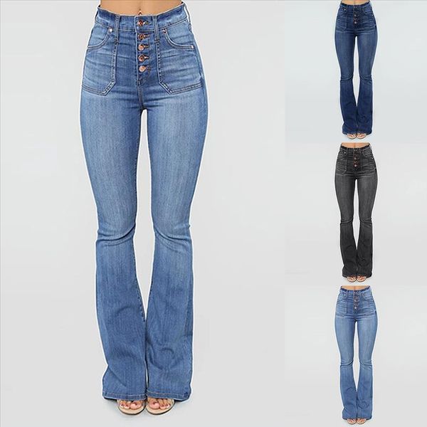 

women slim thin pants 2021 fashion button casual female full length pants women joggers trousers flared washed pantalones mujer, Black;white