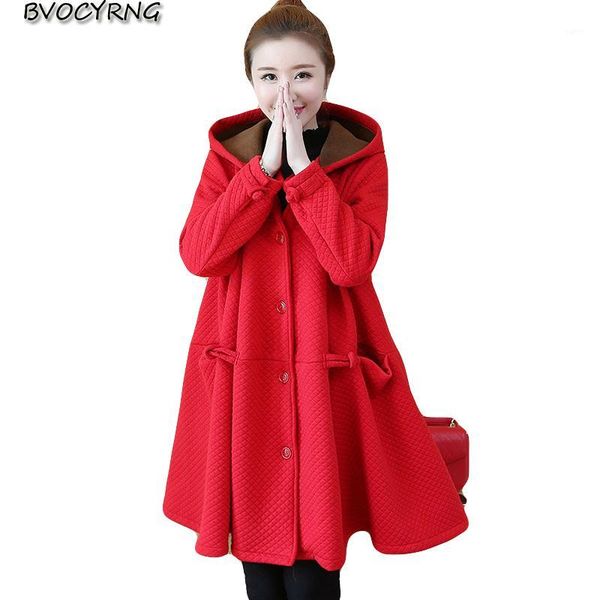 

2018 winter new korean large size casual jacket coat women winter warm plus velvet thick hooded parka long women windbreaker1, Tan;black