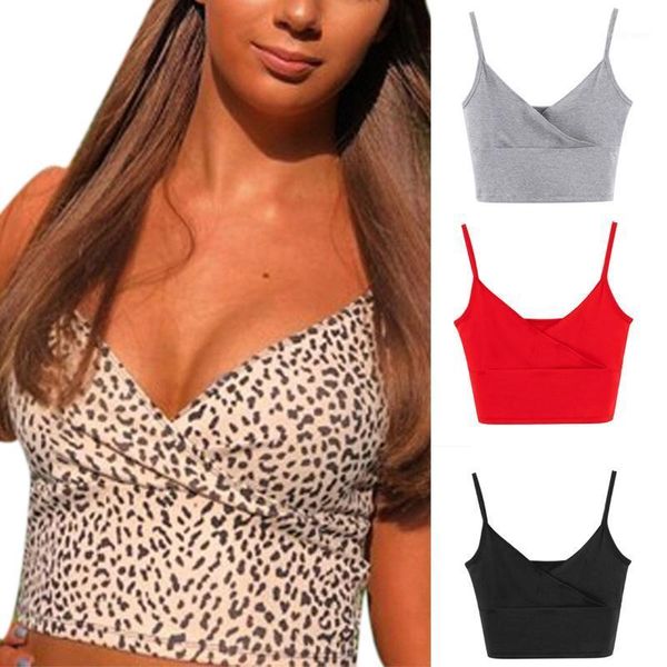 

summer camis crop new fashion women leopared pattern tank vest sleeveless v neck cross cool streetwear clubwear1, White