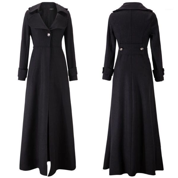 

vintage trench coats women autumn winter windbreaker elegant office lady fashion england style overcoats casual long coat1, Tan;black
