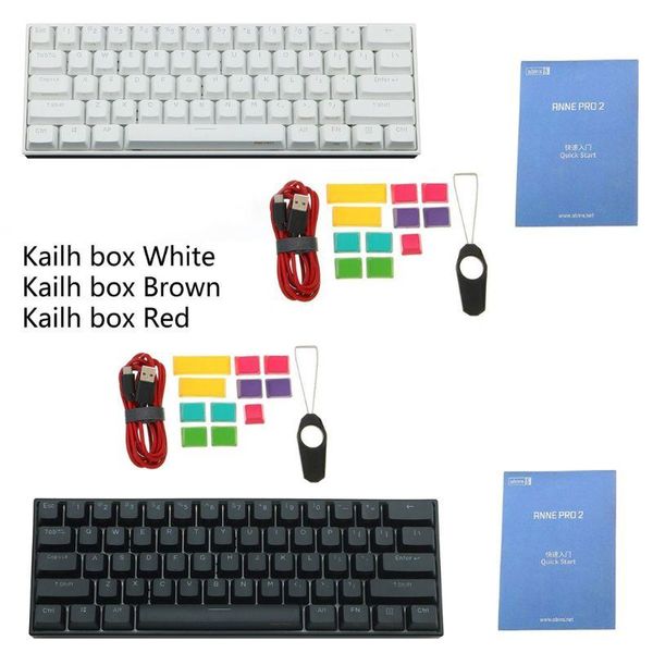 

keyboards 60% mechanical keyboard bluetooth 4.0 type-c rgb 61 keys kailh box switch