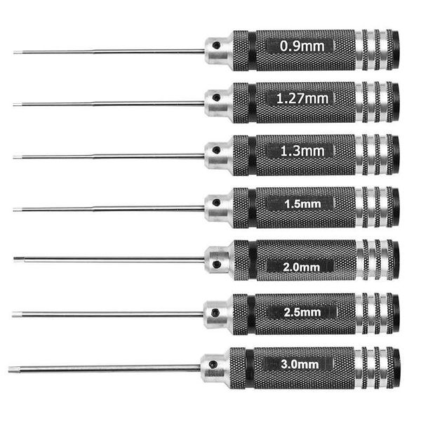 

0.9/1.27/ 1.3/ 1.5/ 2.0/ 2.5/ 3.0mm white steel hex screwdriver tool kit for rc helicopter car drone aircraft model repair tools