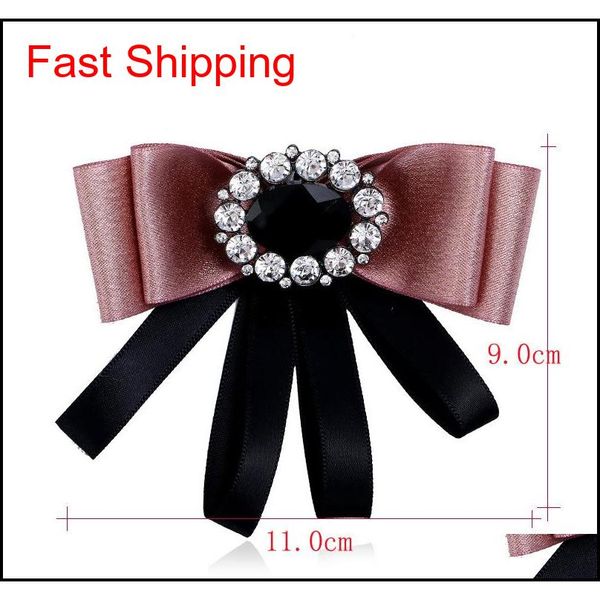 

fashion parts bowtie bow brooch collar rhinestone pins and brooches music gifts party shirt collar accessor qylotp bdefashion, Black;gray