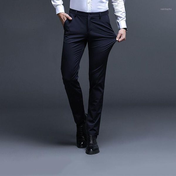 

fashion suit pants men plush trousers casual slim business dress trousers men 's small legged autumn and winter summer1, White;black