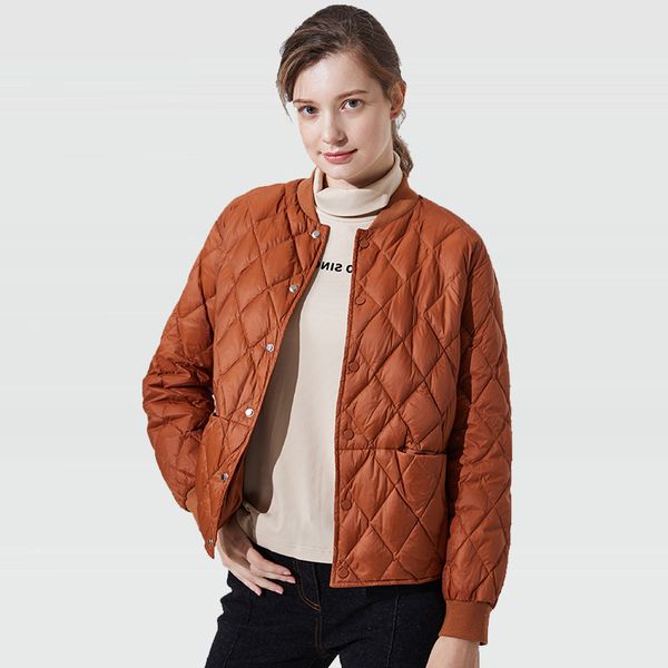 

women's super light feather one button casual coat, basic, ultra light, 2020