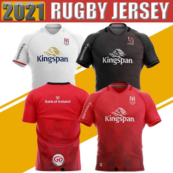 

new 2021 ulster rugby jersey home away kukri shirt maillot de rugby ulster national rugby league, Black;gray