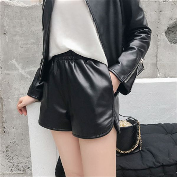 

2020 new fashion real genuine sheep leather shorts r49, White;black