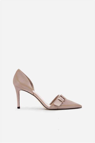 

kukuthin heel high-heeled belt buckle decorated ck hollow sho pointed women's