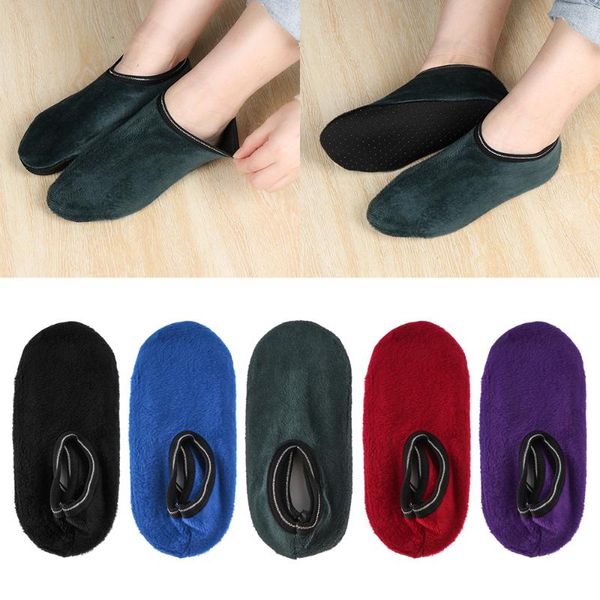 

socks & hosiery 1 pair autumn winter home warm floor women invisible short velvet low cut ankle thicken, Black;white