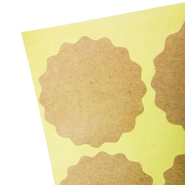 

1000pcs/lot vintage blank kraft label sticker diy hand made packing package seal label adhesive stickers diy bak jllvjt
