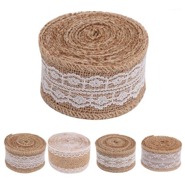 

lace ribbon 2 rolls 5m beautiful linen lace ribbon roll home christmas wedding diy accessories1