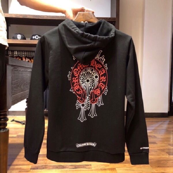 

new fashion brand crosin cross sanskrit letter zipper cardigan hooded sweater for men and women t5xb, Black