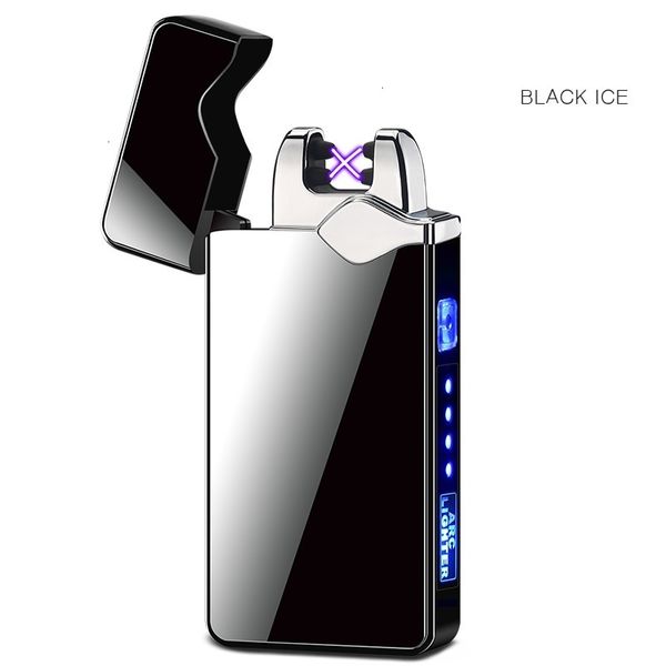 

usb cigarette electronic charged metal double fire cross twin arc pulse electric lighter windproof lighters 3 nwowy