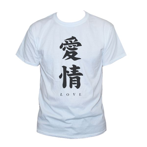 

design japanese love sign calligraphy tattoo retro printed tee print round neck hooded sweatshirt hoodie men t shirt