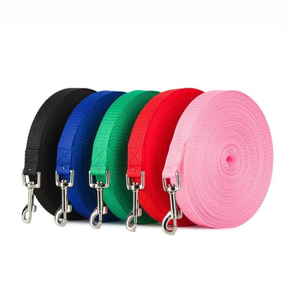 

dog collars & leashes pet leash nylon for dogs 5 colors 1.5m 1.8m 3m 6m walking training cats harness collar strap belt