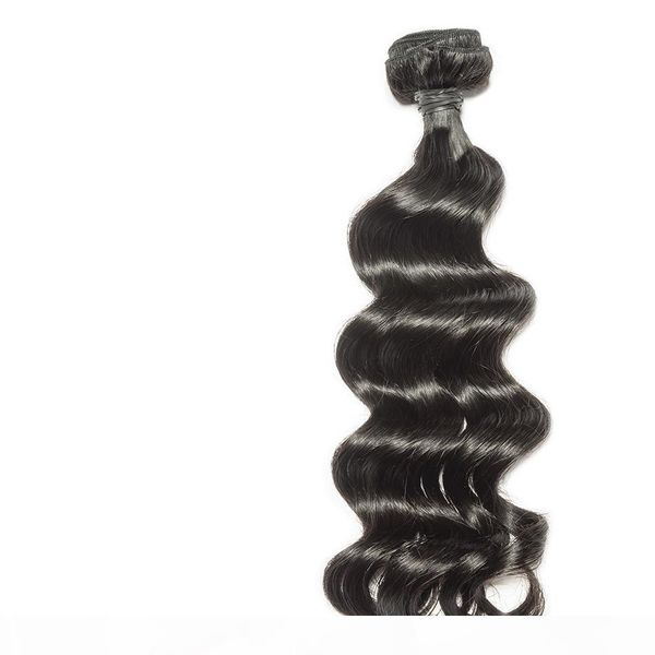 

beautystarquality virgin loose curly hair loose deep wavy brazilian peruvian human hair weft extensions, Black
