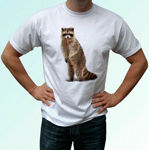 

raccoon white t shirt animal tee gift men's t shirt size s - 3xl present casual tee shirt sport hooded sweatshirt hoodie