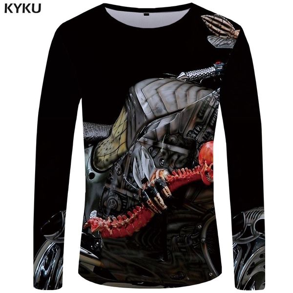 

skull long sleeve black devil rock 3d print shirts anime aesthetic hentai men clothing