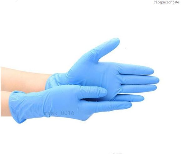 

household wear-resistant disposable durable latex rubber nitrile food 100pcs cleaning gloves pollution rose red quick delivery