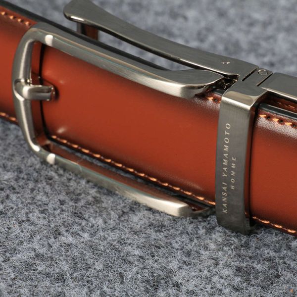 

kansai yamamoto simple leather belt, Black;brown