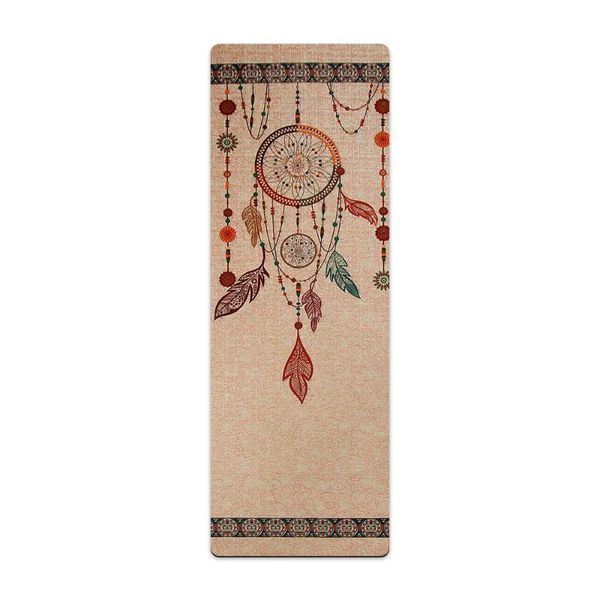 

72 * 24 inches * 4mm 5mm natural organic natural jute yoga mat pilates eco-friendly printing tpe linen mat yoga non-slip comfort