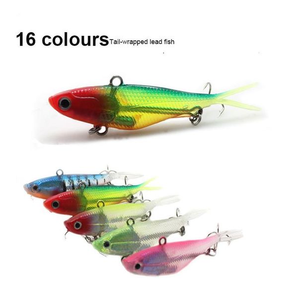 

1pcs sile vib jig hook whopper soft 9.5cm/11.5cm bait fishing lure fake bait package lead fish soft vib l sqccts