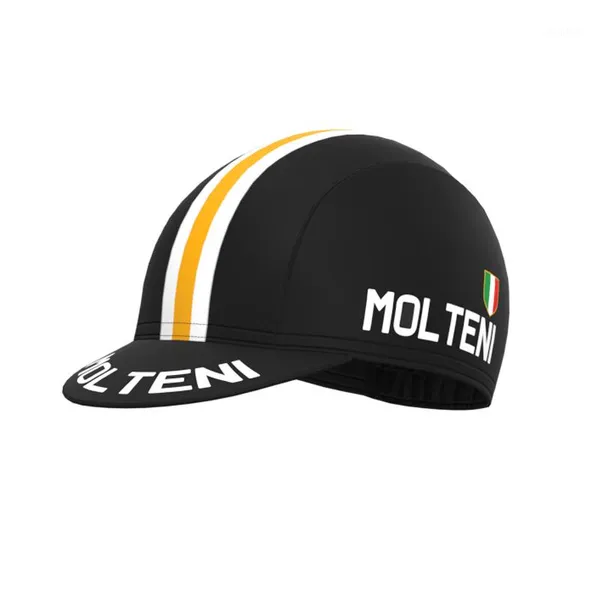 1974 Wettbewerb schwarz Molteni Team Retro Mann und Frauen Radfahren Kappe Triathlon Bike Jersey Hut Gorra de ciclismo1