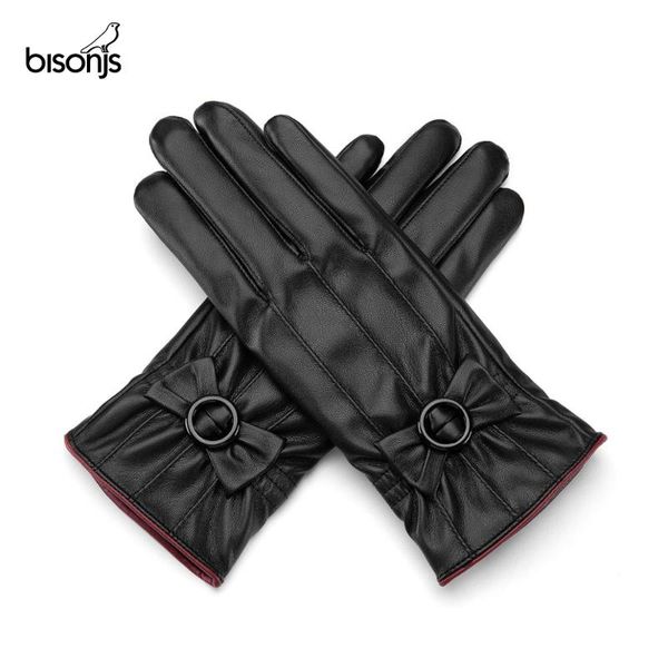 

five fingers gloves bisonjs women' touch screen thicken velvet windproof waterproof mitterns winter fashion guantes s041, Blue;gray