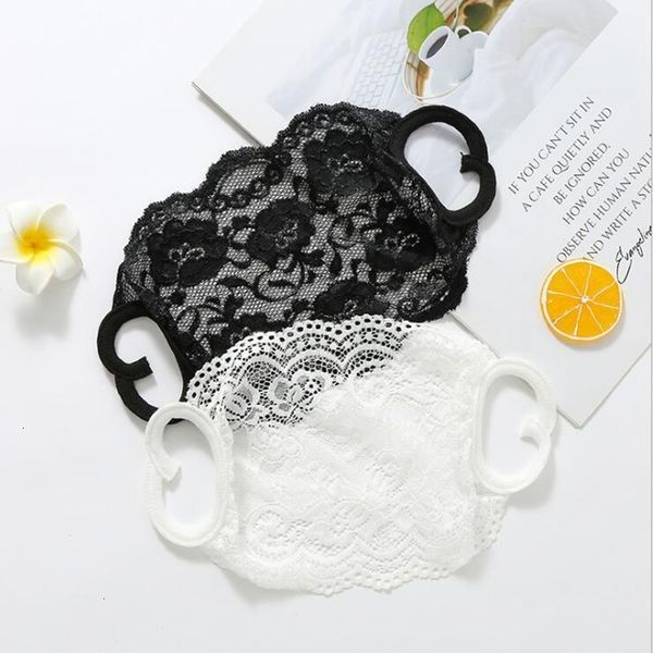 

factory face washable thin lace mouth mask cover fashion comfortable girl black white party masks yya561 120pcs1 2arnl4