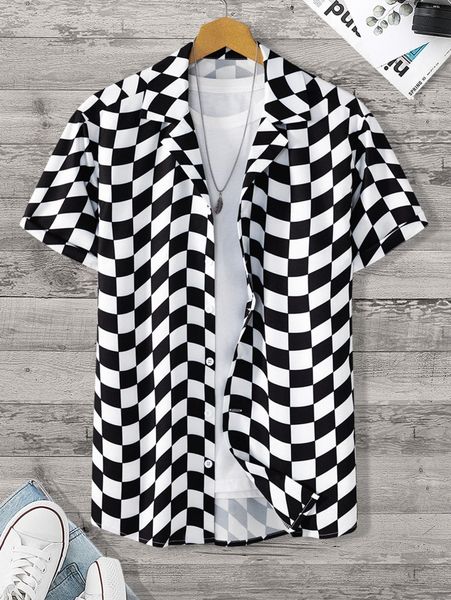 

men random geo print shirt without tee e0ti#, White;black